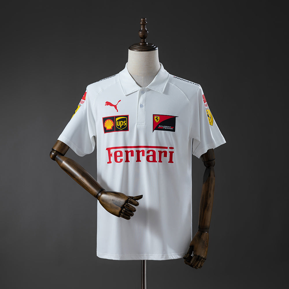 Ferrari Formula 1 2025 Polo Blanco