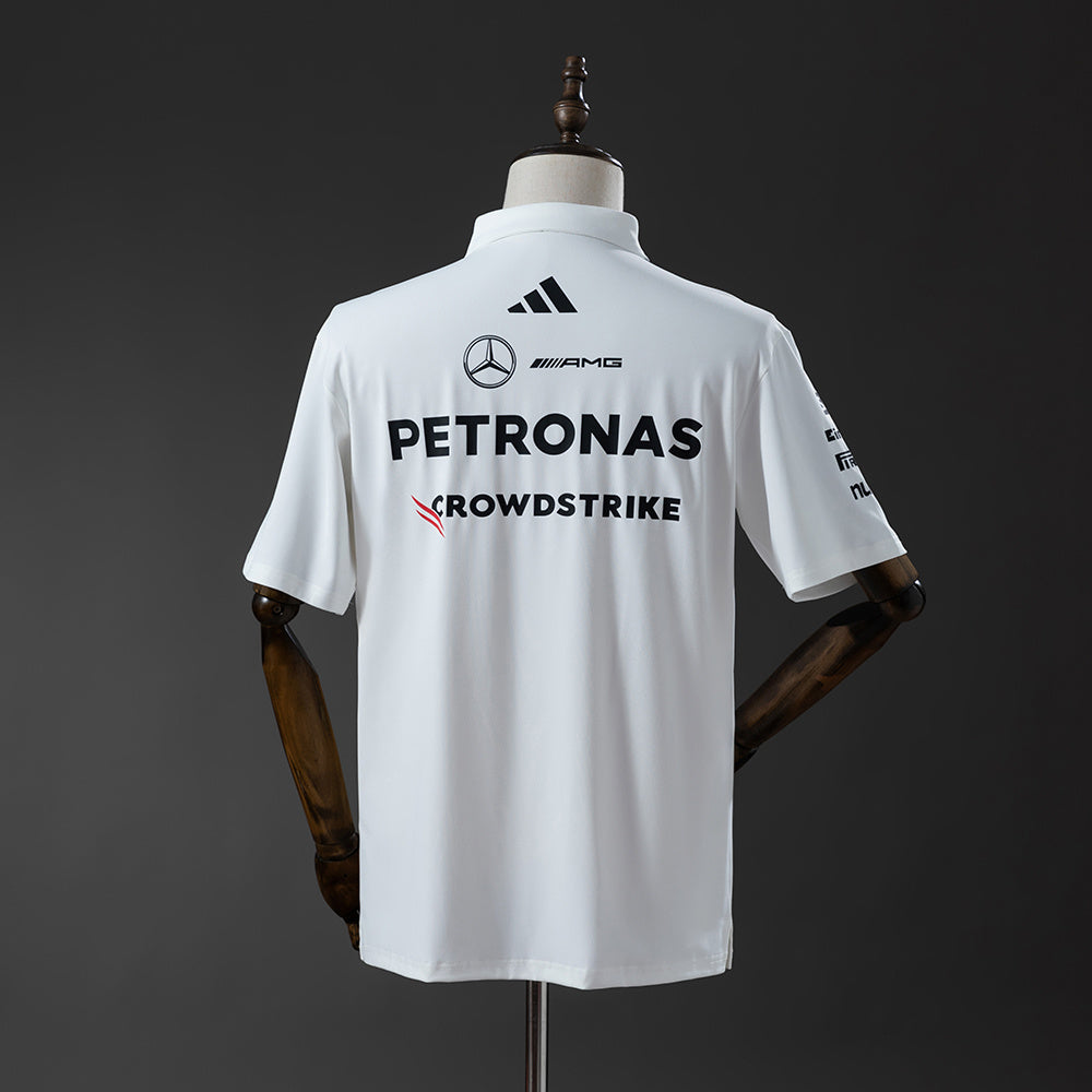 Mercedes Formula 1 2025 Polo Blanco