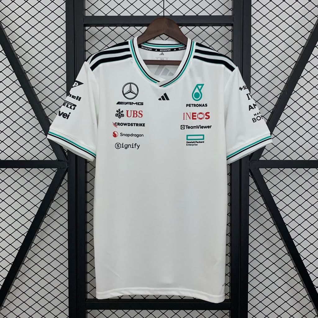 Mercedes Formula 1 2025 Camiseta Blanca