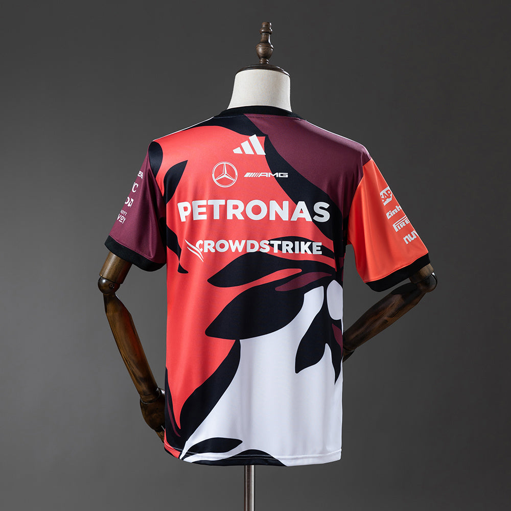 Mercedes Formula 1 2025 Camiseta Tricolor