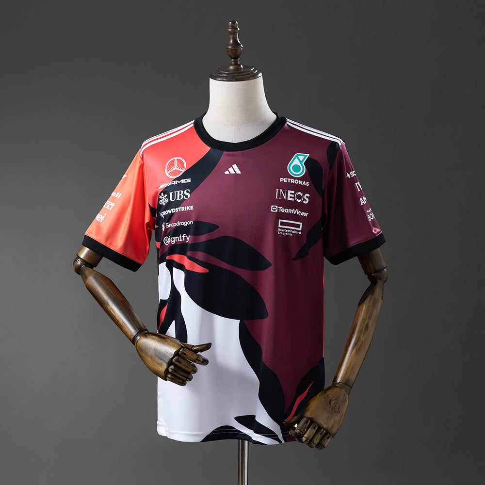 Mercedes Formula 1 2025 Camiseta Tricolor