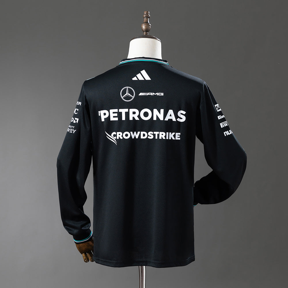 Mercedes Formula 1 2025 Camiseta Negra Manga Larga