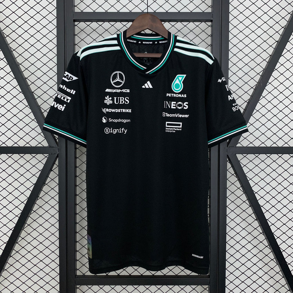 Mercedes Formula 1 2025 Camiseta Negra