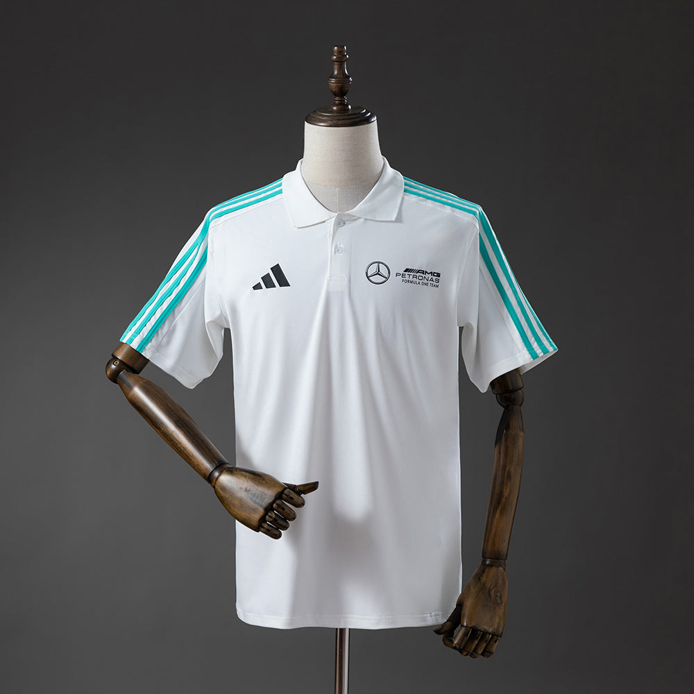 Mercedes Formula 1 2025 Polo Blanco